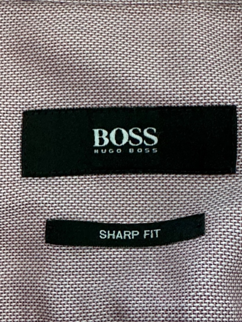 Hugo Boss Mens Sz 15.5 32/33 Long Sleeve Button Down Dress Shirt Sharp Fit Maroo - Picture 5 of 10
